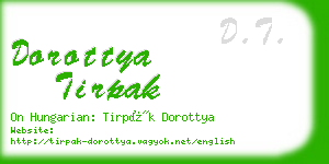 dorottya tirpak business card